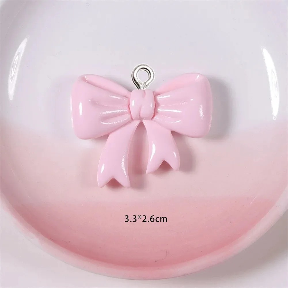 Resin Art Handmade - 10 Pieces Candy Color Bow Resin