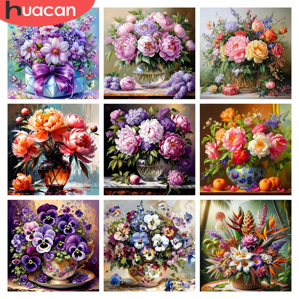 Resin Art With Rose - HUACAN 5D Diamond Mosaic Rose Flower