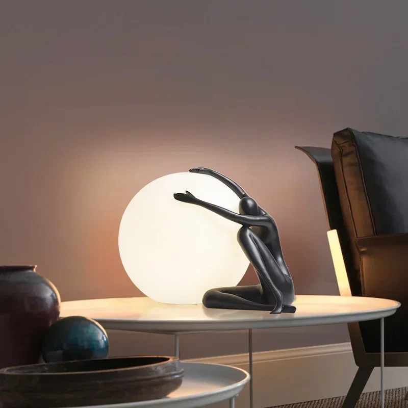 Resin Art Floor - Nordic Art Floor Lamp Abstract Humanoid