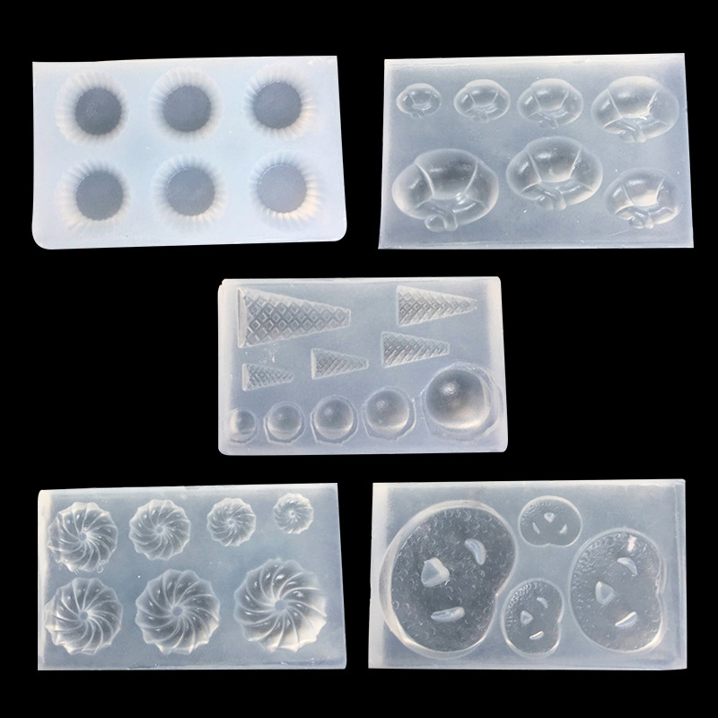Resin Art Mold - Mini Cookie Croissant Egg-tart Silicone Mold