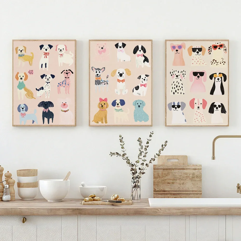 Resin Art Gift - Modern Colourful Dog Art Poster Cute