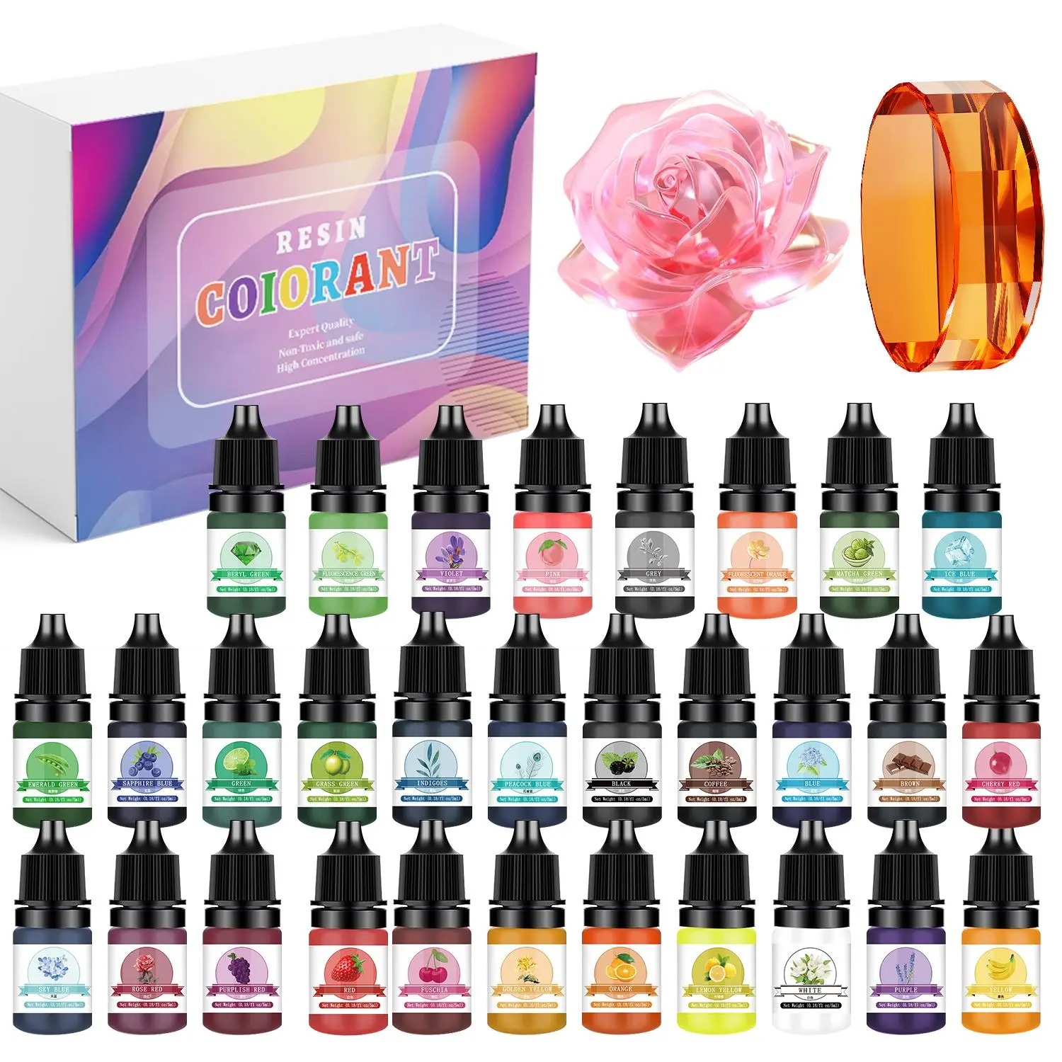 Resin Art Epoxy - 30Colors 5ml Epoxy Resin Pigment Kits