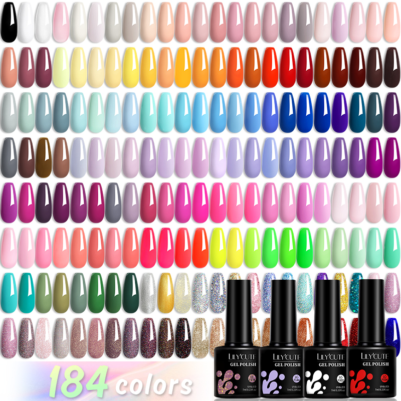 Resin Art Purple - LILYCUTE 184 Colors 7ML Gel Nail
