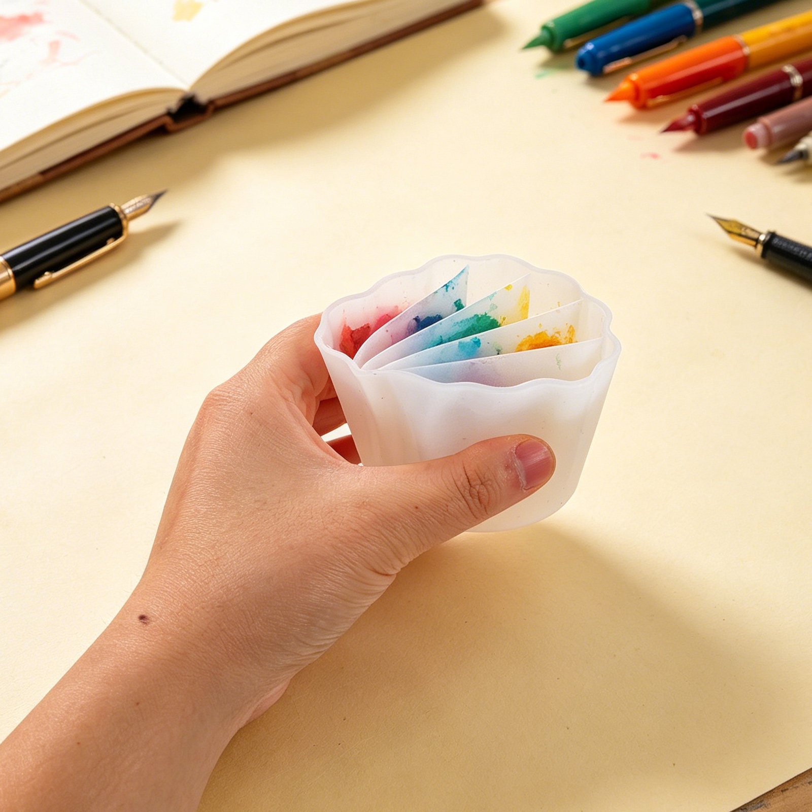 Resin Art Pouring - 4Pcs Silicone Split Cups for Resin