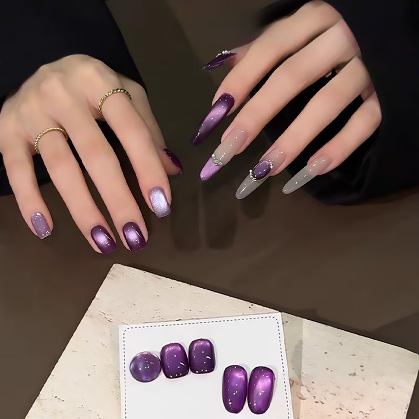 Resin Art Purple - 1pcs ZH Enchanting Purple Cat Eye