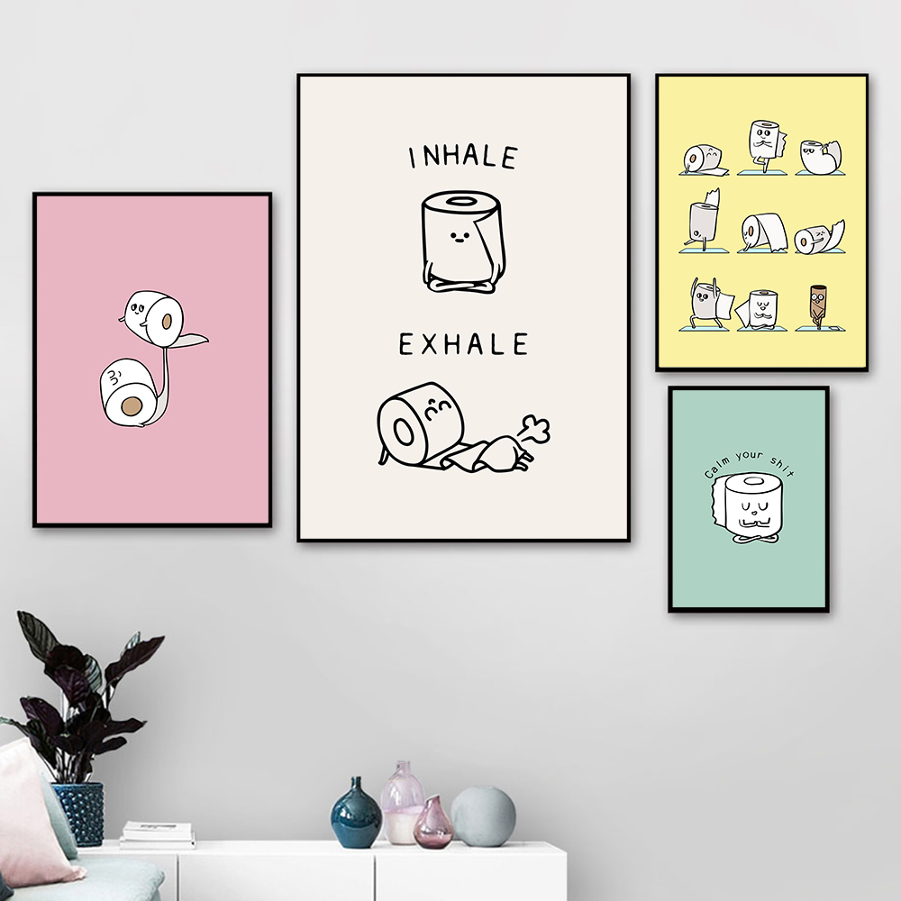 Resin Art Quotes - Toilet Paper Yoga Funny Quote Minimalist