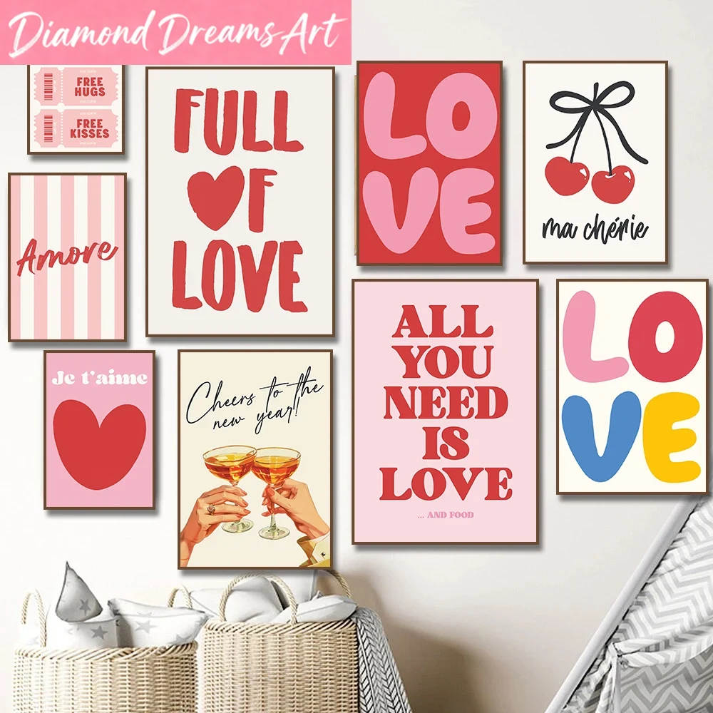 Resin Art Quotes - Frameless，Maximalist More Amor Por Favor Colorful