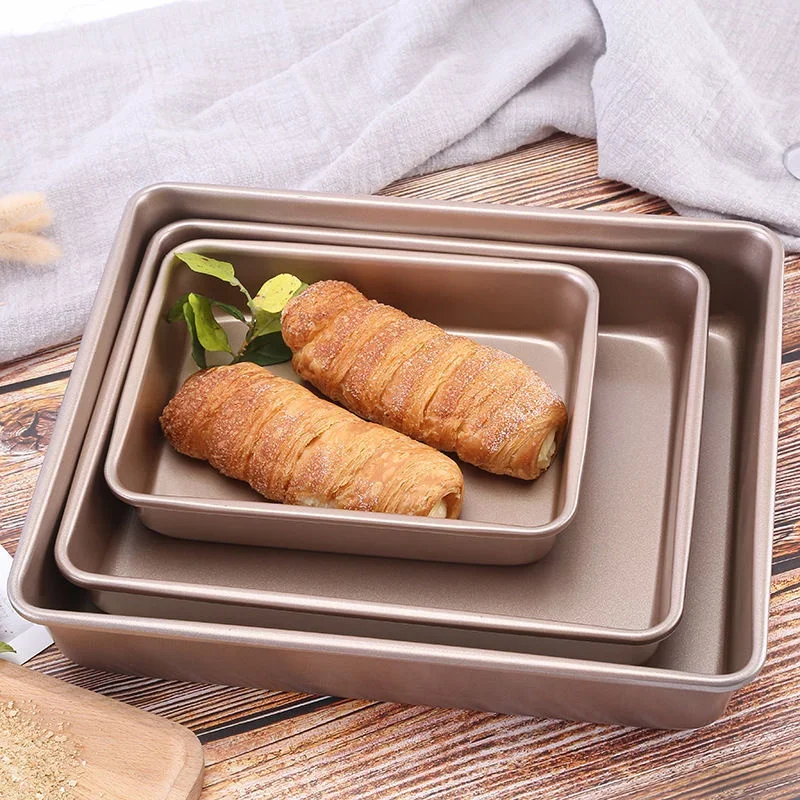 Tray Mold Rectangle - Rectangle Carbon Steel Cake Baking Tray