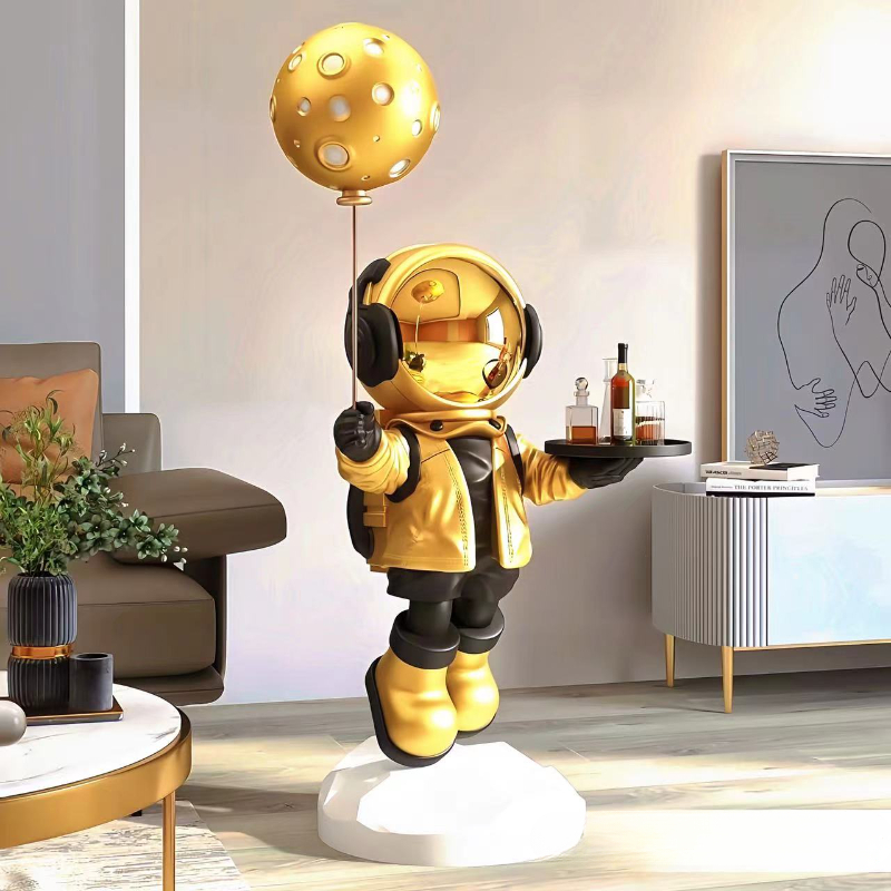 Resin Art Floor - Large Creative Astronaut Astronaut Floor-standing Storage