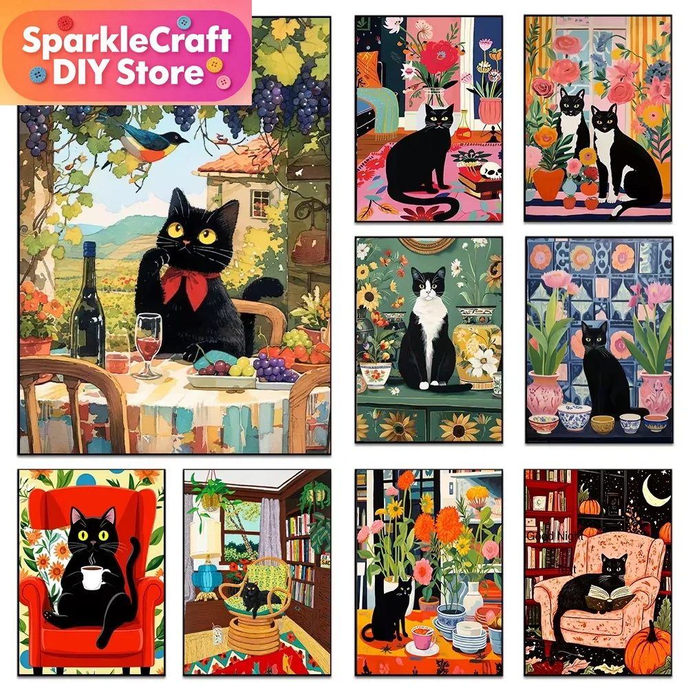 1pc frameless Cartoon Black Ca - огляд і ціна Resin Art Gift