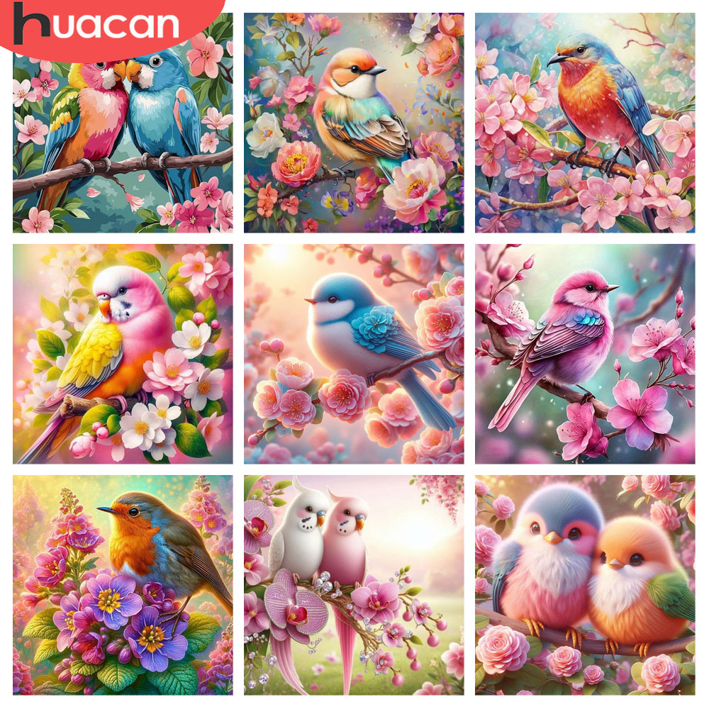 HUACAN Diamond Painting Bird F - огляд і ціна Resin Art With Rose