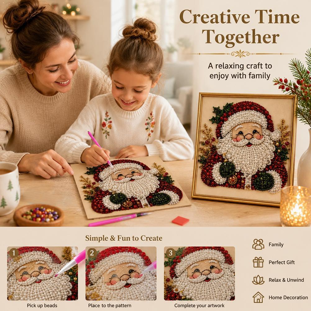 Christmas Santa Claus Pearl Ar - огляд і ціна Resin Art Gift