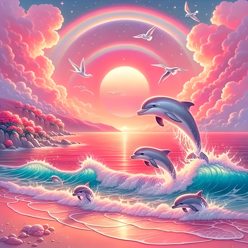 Diamond Painting Kit, Pink Sky - огляд і ціна Resin Art For Beginners