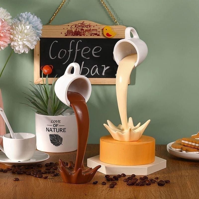 3D Coffee Cup Art Sculpture Of - огляд і ціна Resin Art Pouring