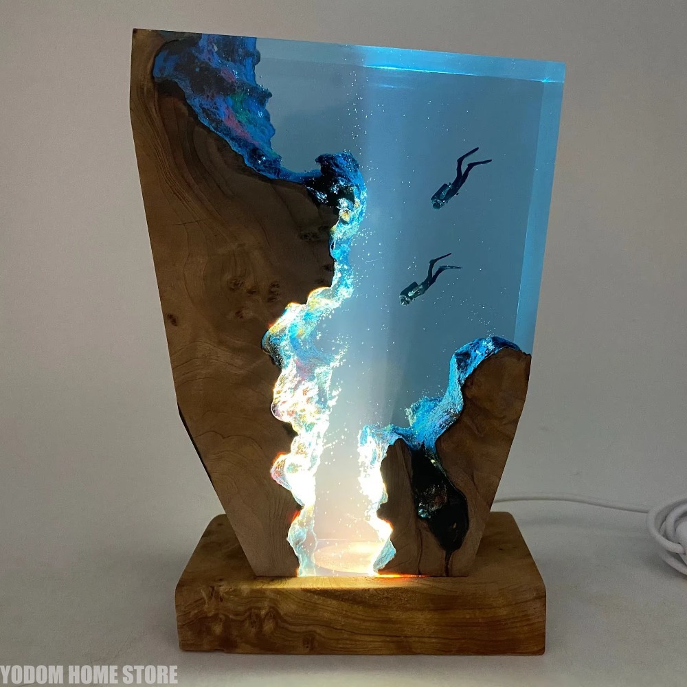 New Seabed World Organism Resi - огляд і ціна Resin Art Lamp