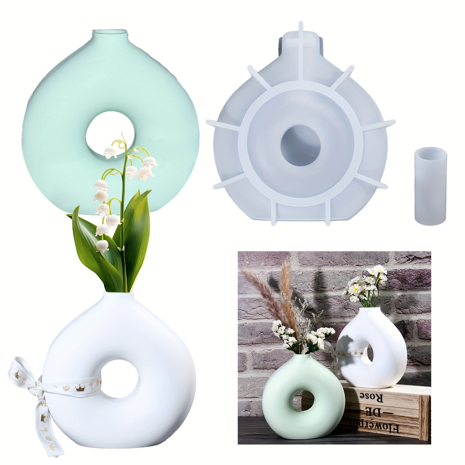 1 DIY Round Vase Silicone Moul - огляд і ціна Resin Art Epoxy