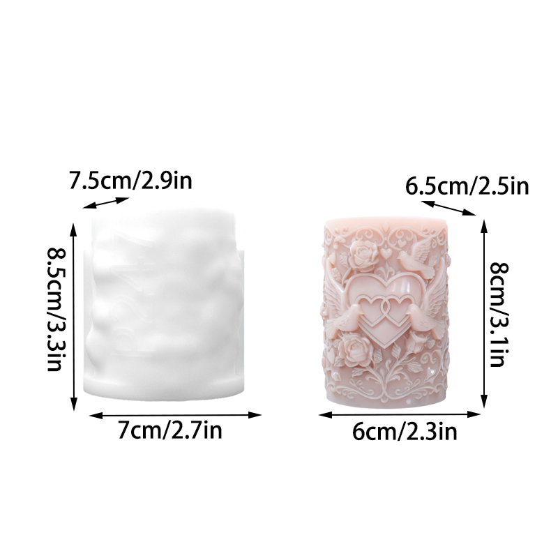 Double Heart Connected White D - огляд і ціна Resin Art With Rose