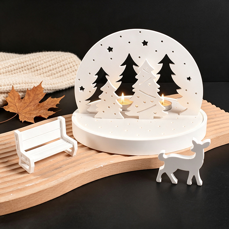Christmas Elk Tealight Candle  - огляд і ціна Resin Art Lamp