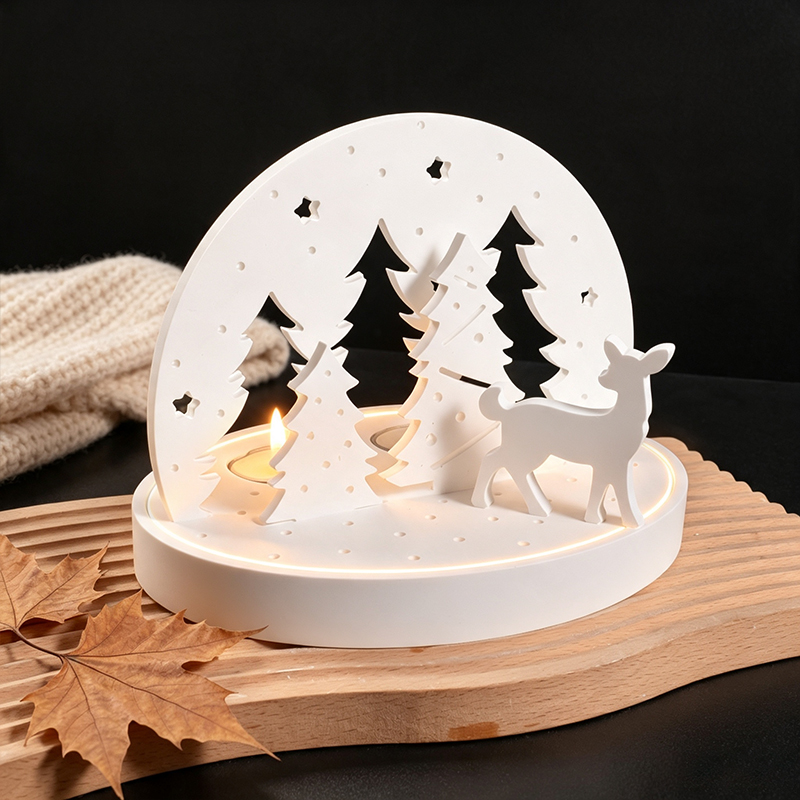 Christmas Elk Tealight Candle  - огляд і ціна Resin Art Lamp