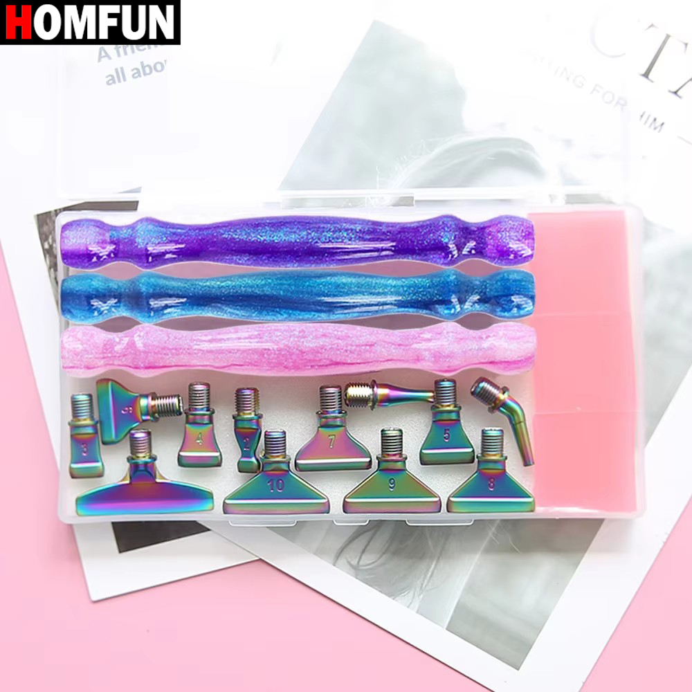 HOMFUN 5D Diamond Painting Pen - огляд і ціна Resin Art Purple