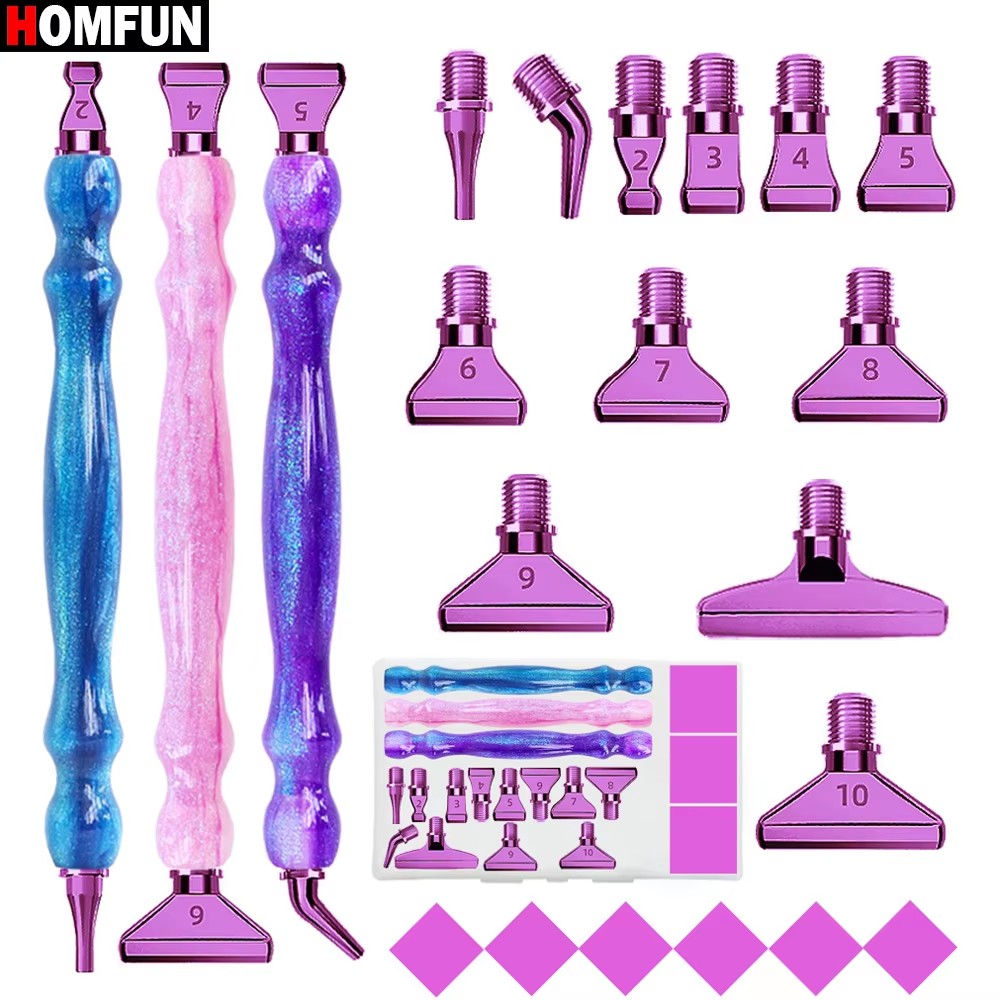 HOMFUN 5D Diamond Painting Pen - огляд і ціна Resin Art Purple