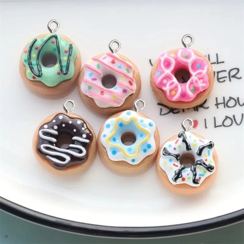10Pcs Resin Donut Charms Color - огляд і ціна Resin Art Earrings
