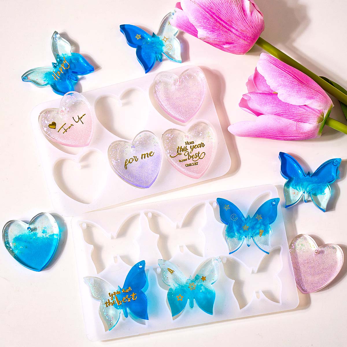 Six-hole with Holes Earring Si - огляд і ціна Resin Art Epoxy