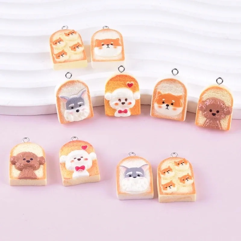 10Pcs Cute Toast Dog Resin Pen - огляд і ціна Resin Art Earrings