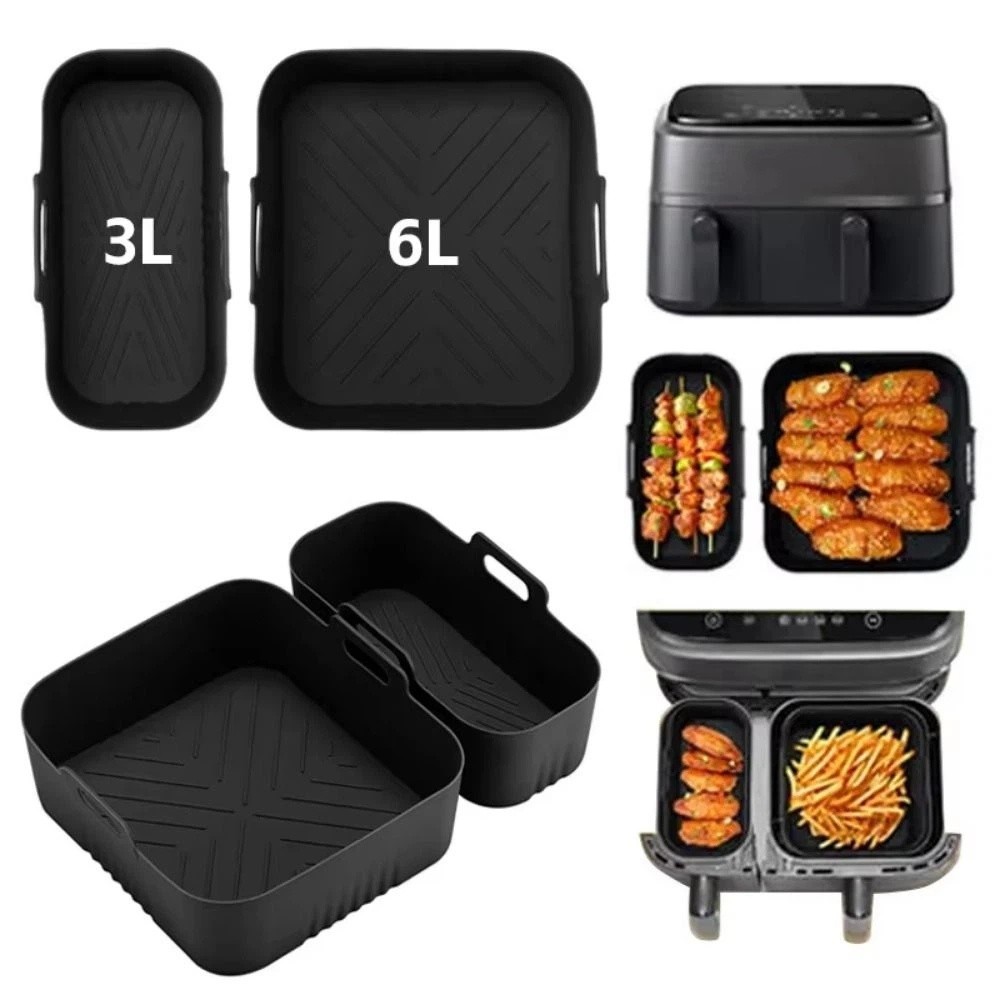 6L/3L Air Fryer Liner Non-Stic - огляд і ціна Tray Mold Rectangle