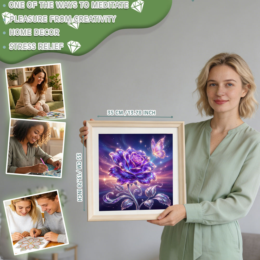 Huacan Full Square Round Diamo - огляд і ціна Resin Art With Rose