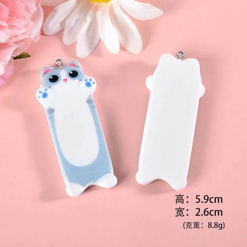 5pcs Lovely Cartoon Cat Resin  - огляд і ціна Resin Art Earrings