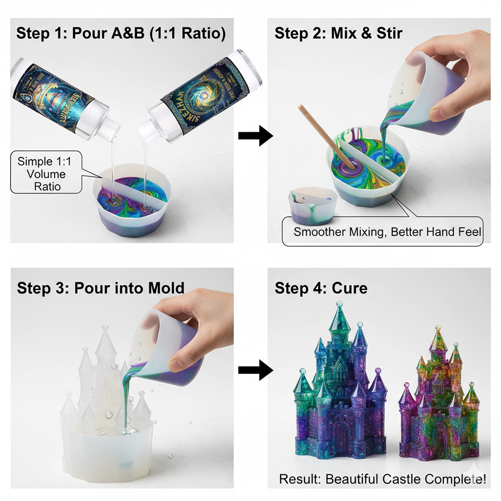Epoxy Resin Kit with 4 Silicon - огляд і ціна Resin Art Pouring