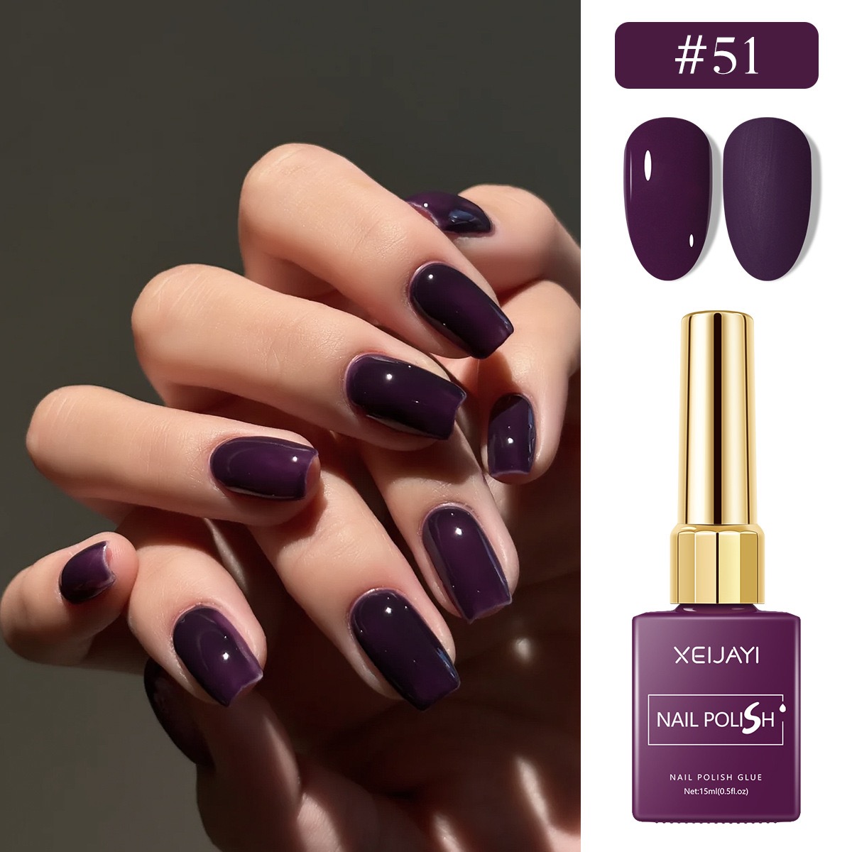 6PCS/SET 15ml Gel Nail Polish  - огляд і ціна Resin Art Purple