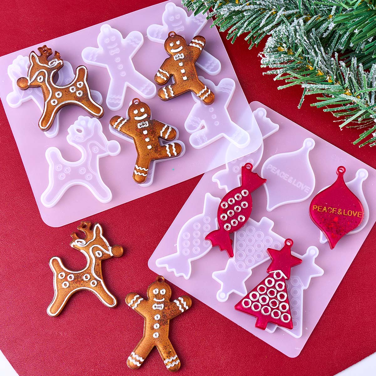 Christmas Series Earrings Pend - огляд і ціна Resin Art Mold