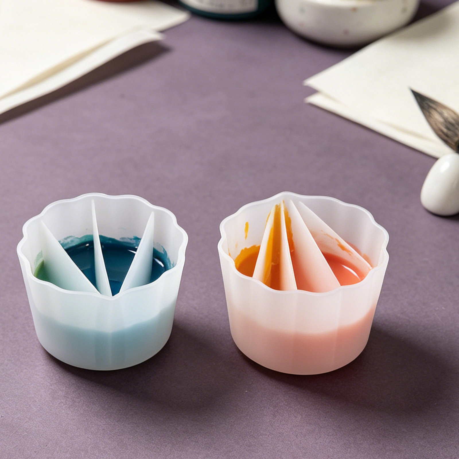 4Pcs Silicone Split Cups for R - огляд і ціна Resin Art Pouring