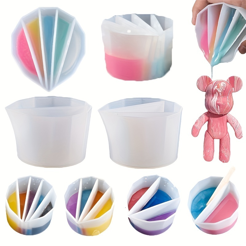 1pc Silicone Split Cup with Di - огляд і ціна Resin Art Pouring