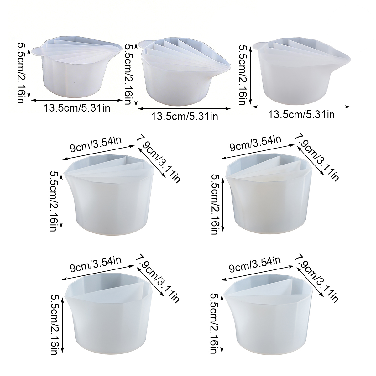 1pc Silicone Split Cup with Di - огляд і ціна Resin Art Pouring