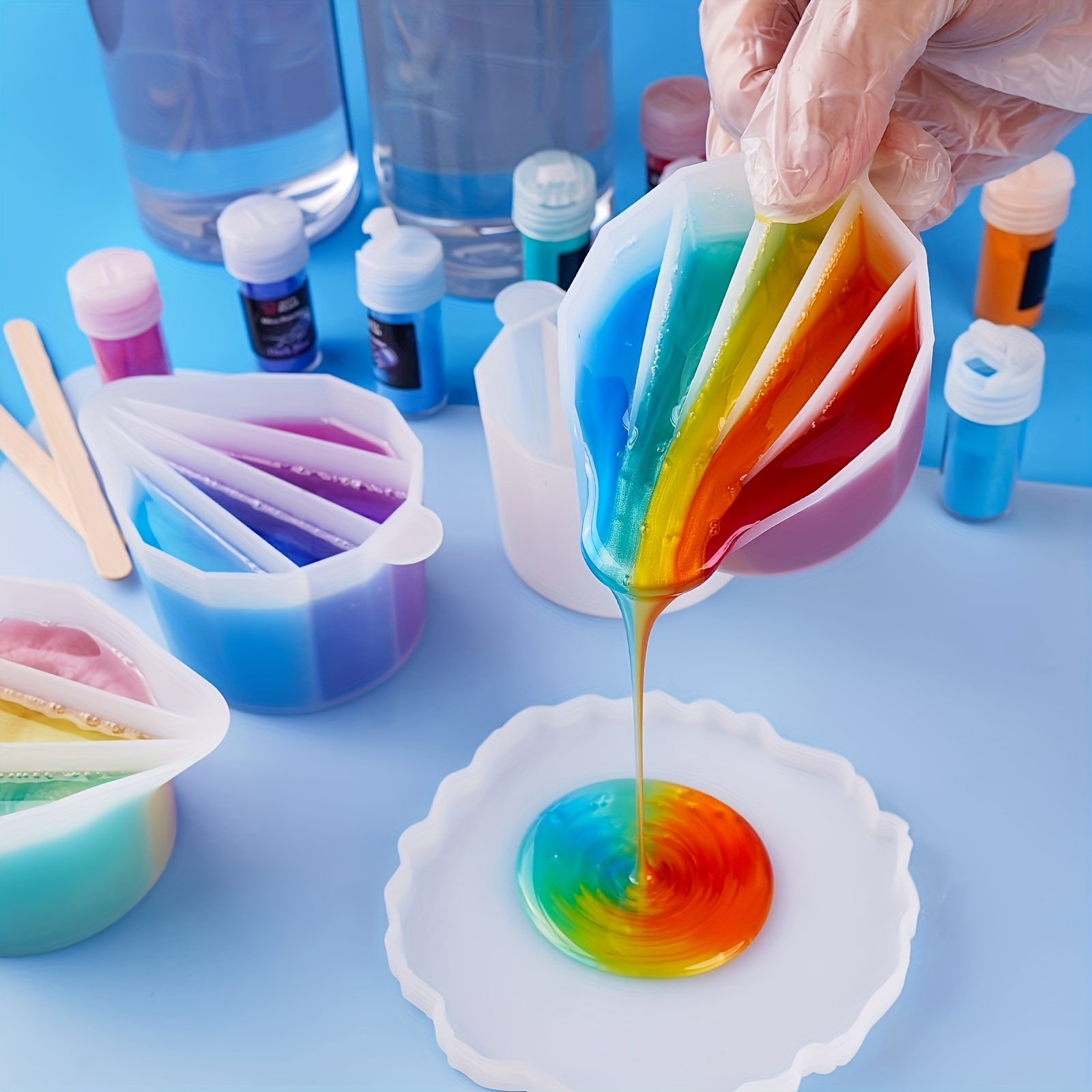 1pc Silicone Split Cup with Di - огляд і ціна Resin Art Pouring