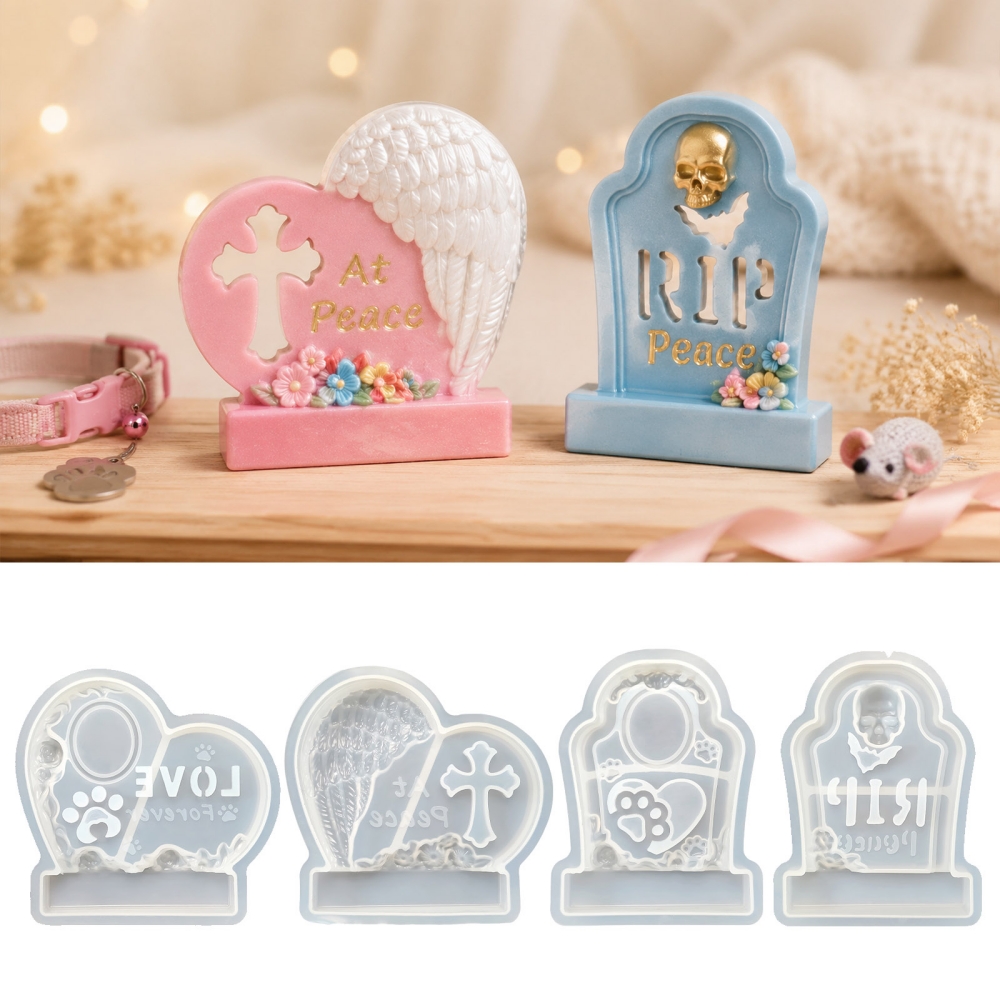 S0304 Heart-Shaped Tombstone M - огляд і ціна Resin Art Mold