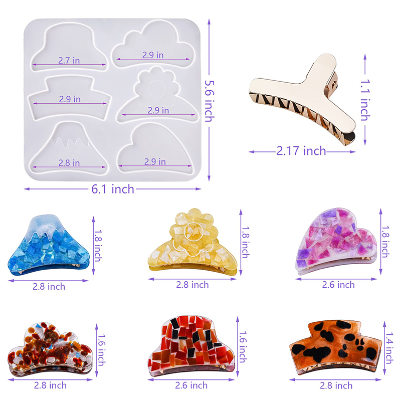 Hair Claw Clips Silicone Resin - огляд і ціна Resin Art Mold