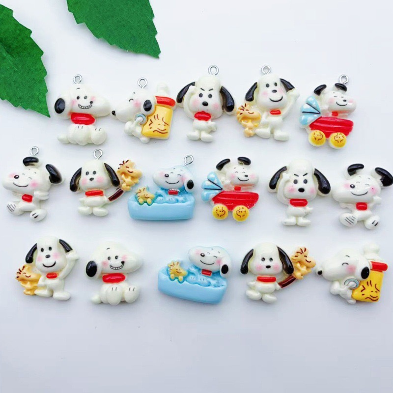 12pcs resin cartoon dog pendan - огляд і ціна Resin Art Earrings