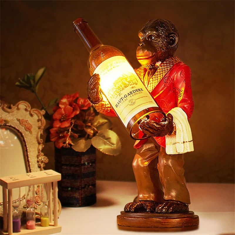 Retro Monkey Lamp Vintage Resi - огляд і ціна Resin Art Floor