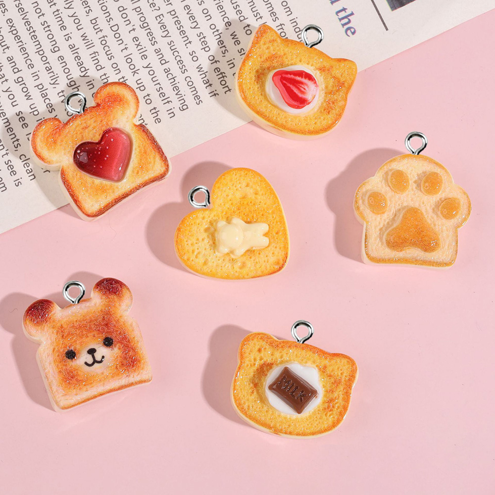 10pcs Heart Bear Cat Animal Sh - огляд і ціна Resin Art Earrings