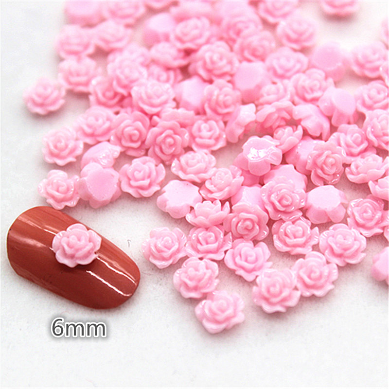 100pcs 6mm Resin Mini Rose Flo - огляд і ціна Resin Art With Rose