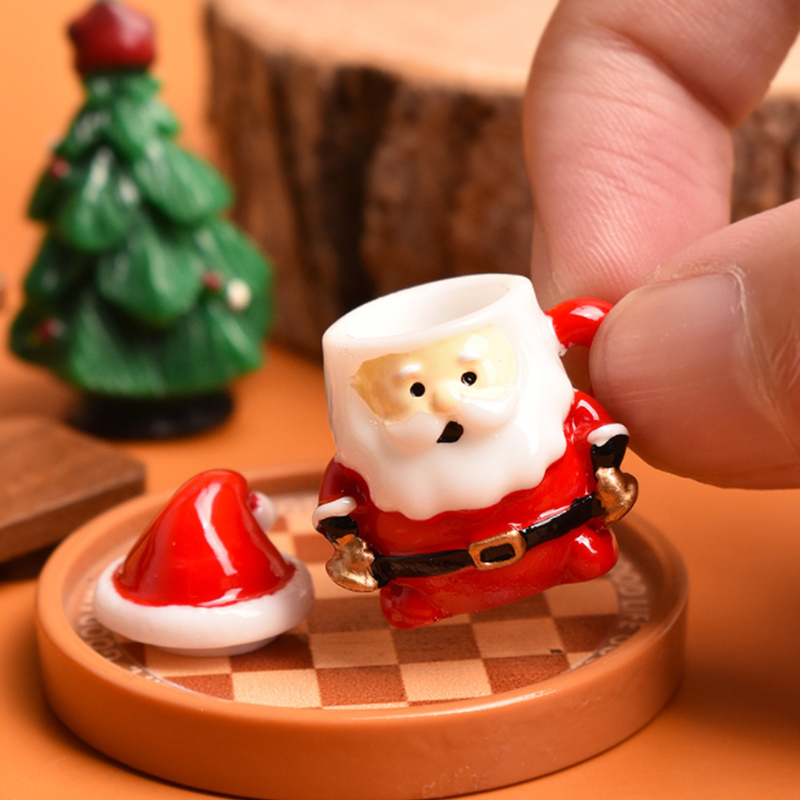 Mini Santa Teacup Ornament - R - огляд і ціна Resin Art Handmade