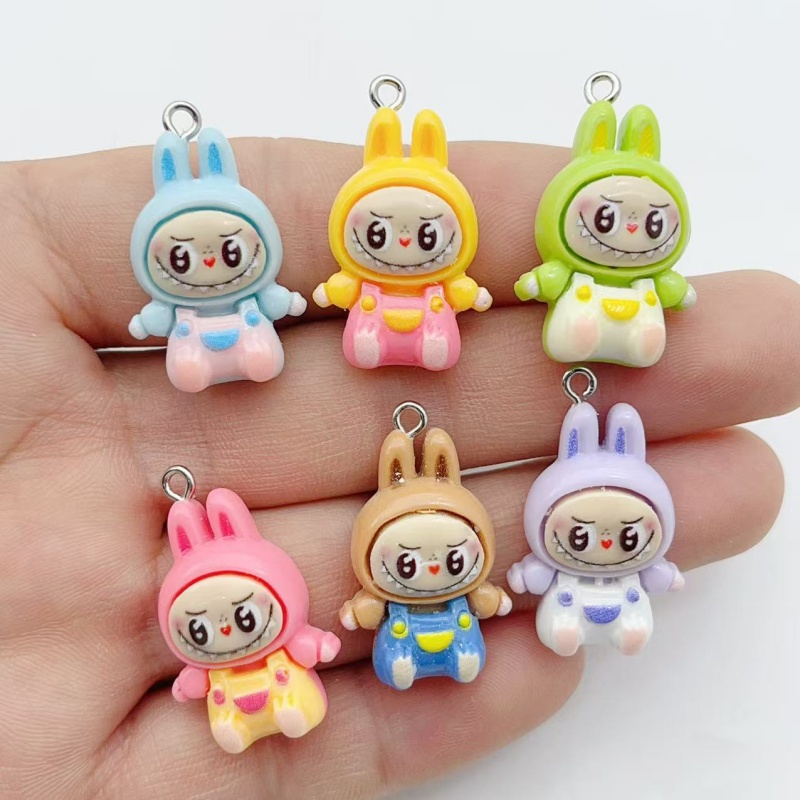 10Pcs Kawaii Rabbit Strawberry - огляд і ціна Resin Art Earrings