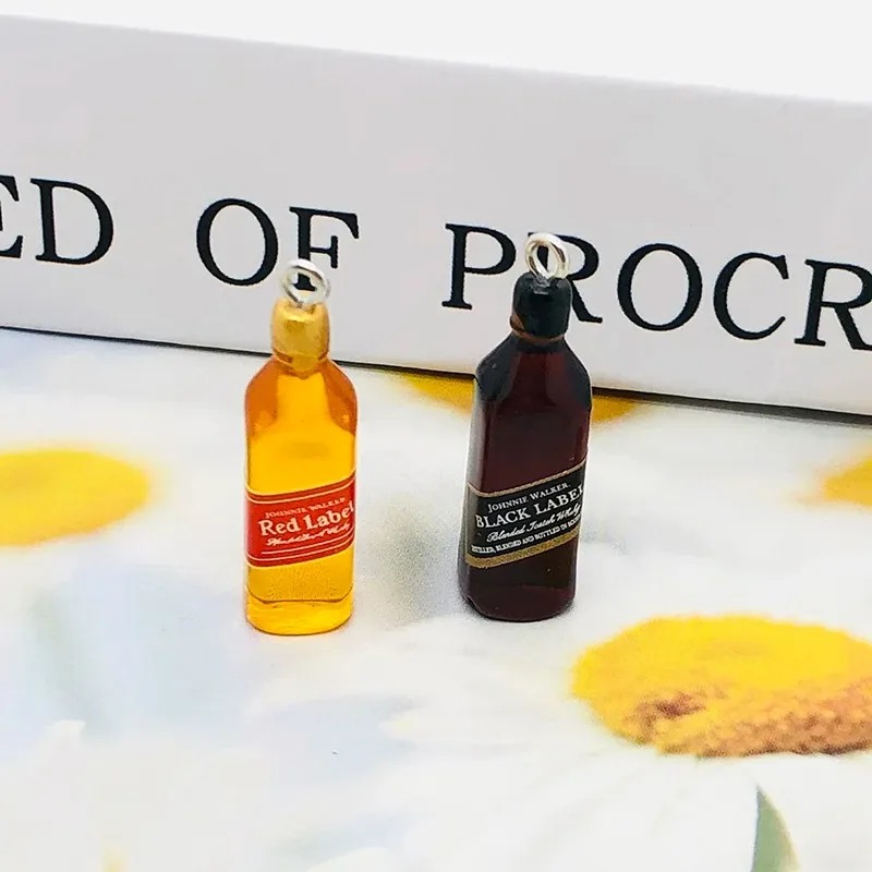 10Pcs Tiny Wine Bar Bottle Res - огляд і ціна Resin Art Earrings