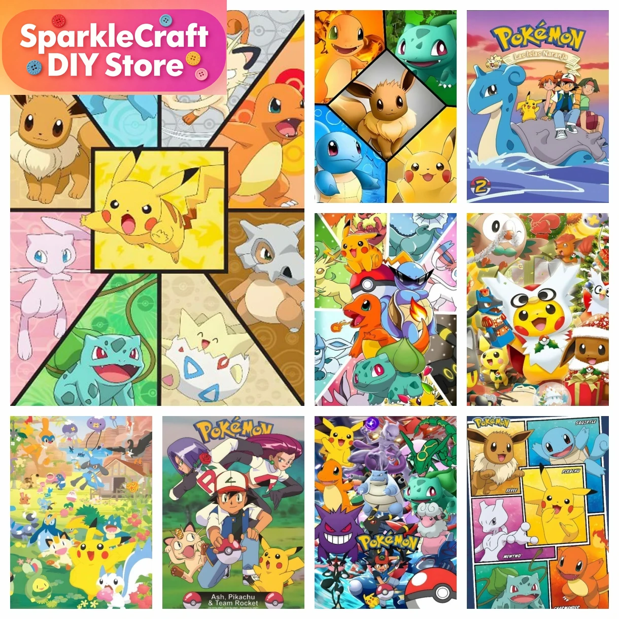1pc frameless Cartoon Pokemon  - огляд і ціна Resin Art For Beginners