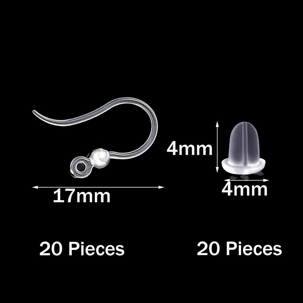 40pcs Clear Plastic Earring Ho - огляд і ціна Resin Art Earrings
