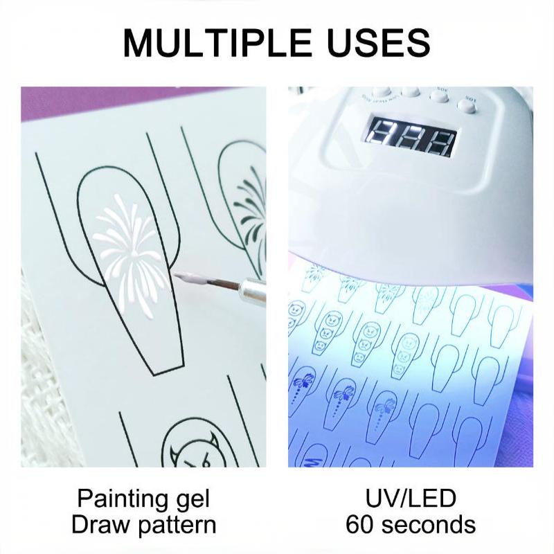 10pcs Nail Art Lines Practice  - огляд і ціна Resin Art Guide Free